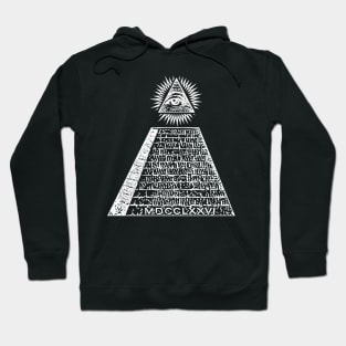 All-Seeing Illuminati Eye Symbol - White Hoodie